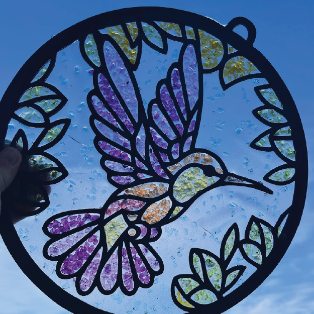 ON THE ROAD : Crushed Glass & Resin Suncatchers : January 28