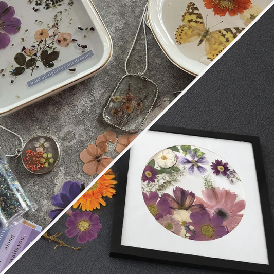 ON THE ROAD : Flower Picture OR Resin Trinket & Necklace  : May 21