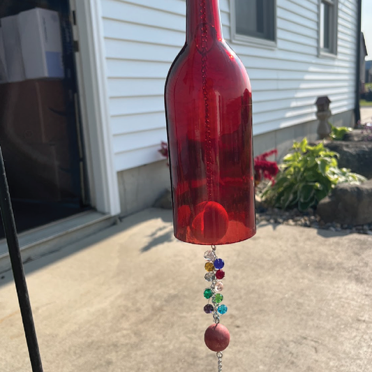ON THE ROAD : Wine Bottle Windchime :  March 21