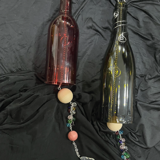 ON THE ROAD : Wine Bottle Windchime :  March 25