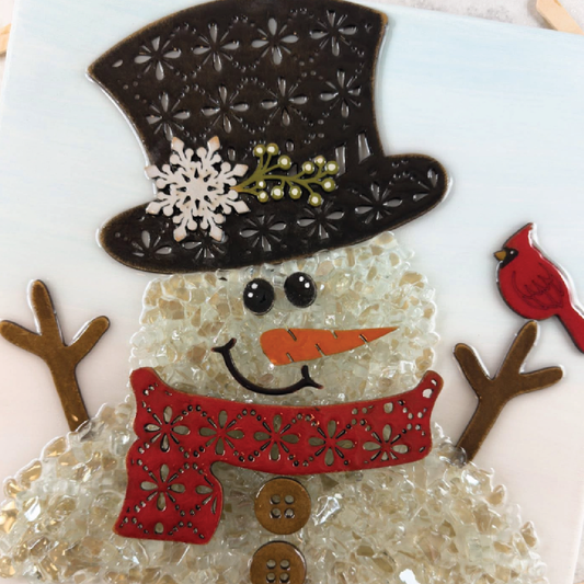 Resin & Glass Snowman Picture  :  December 15