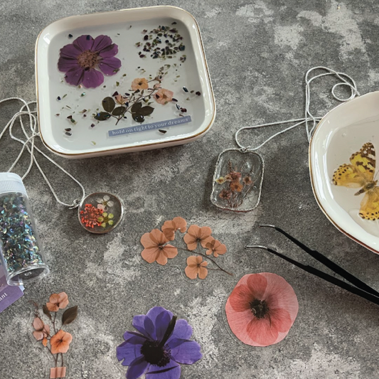 Resin Trinket Tray and Necklace  :  May 18